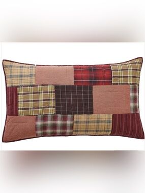 VHC Brands Wyatt Rustic Patchwork King Sham 21x37